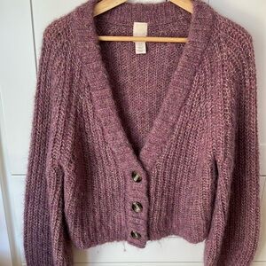 H&M purple cardigan